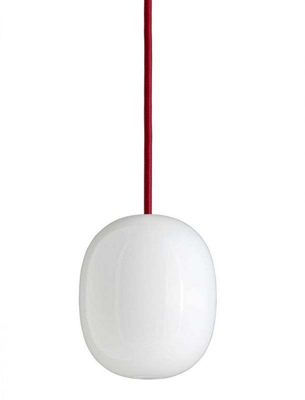 Superegg-lamp Hanging lamp large Cable red Piet Hein SINGLE PIECES